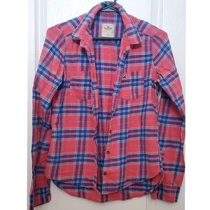 Hollister plaid button down shirt